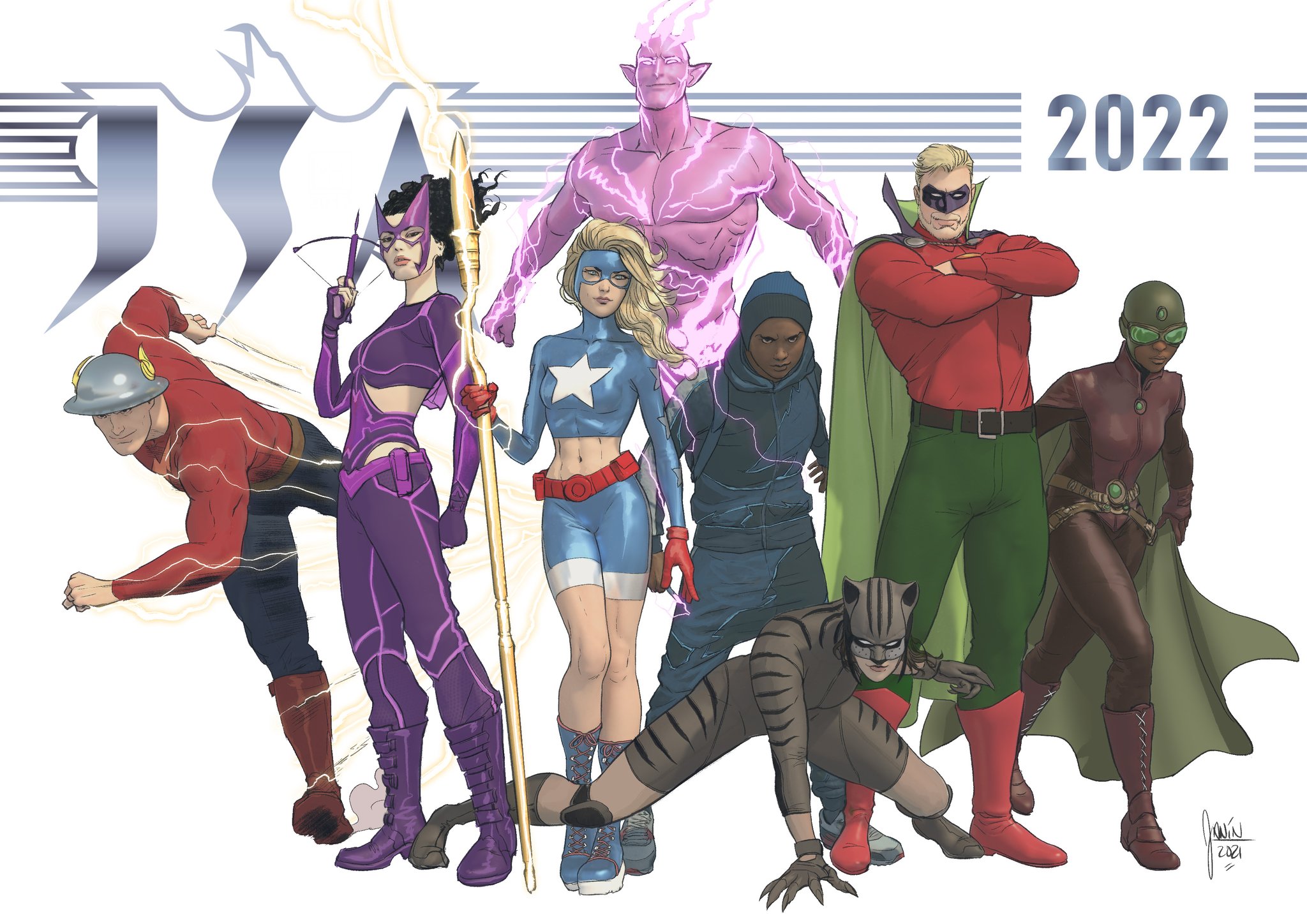 Mikel Janin designs for new Justice Society of America JSA 2022 2023