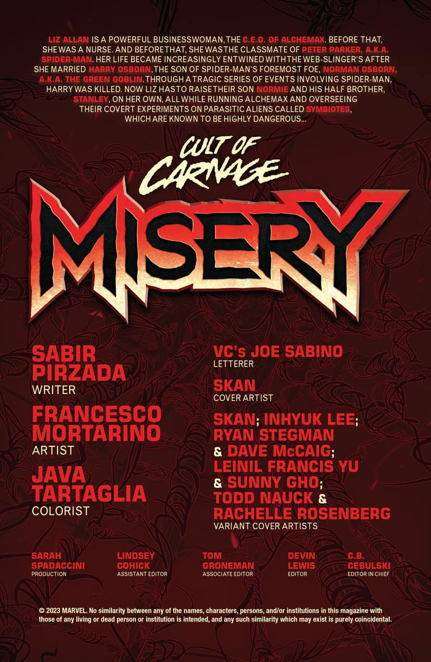 Cult of Carnage Misery #1 spoilers 10