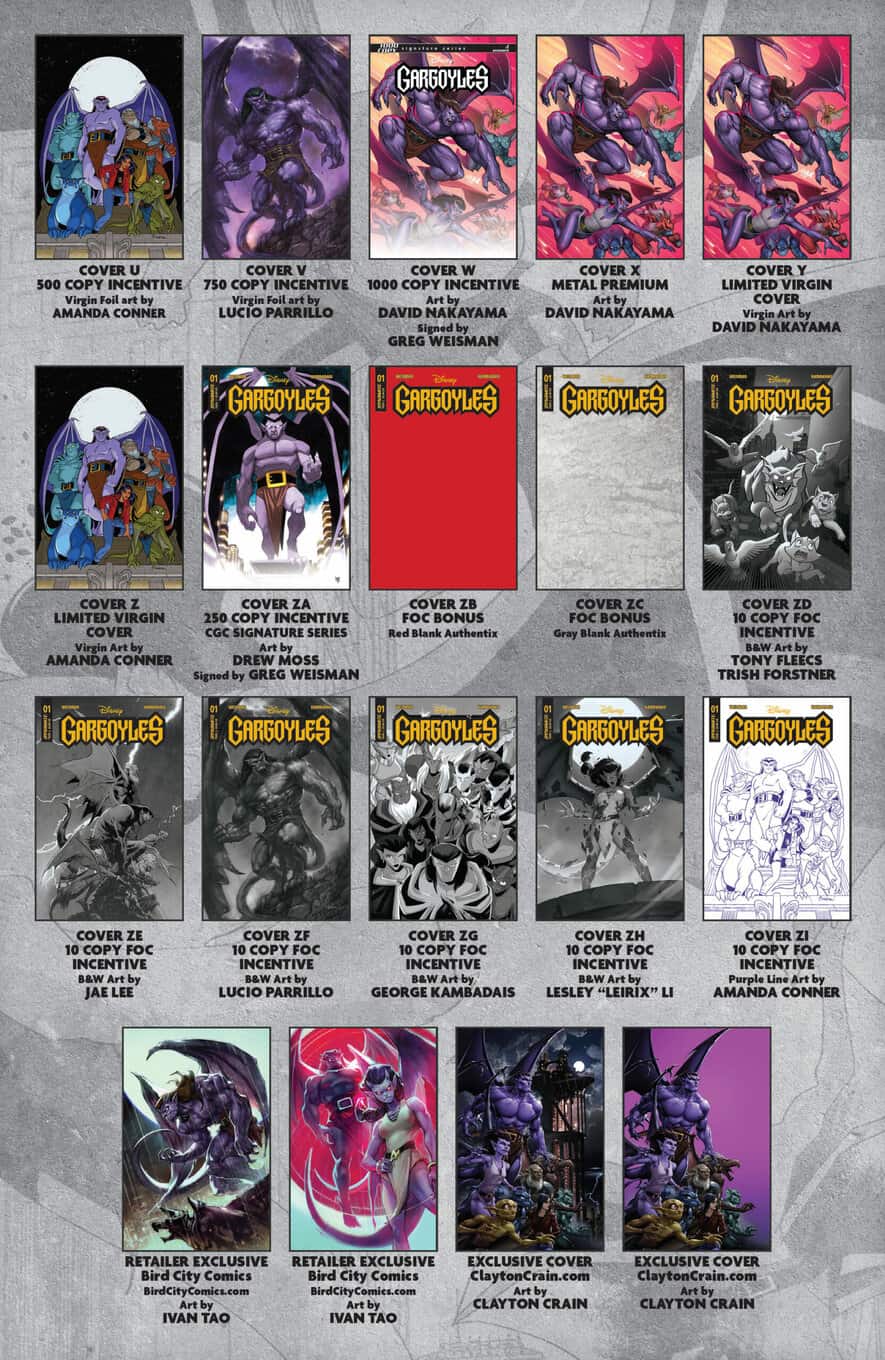 Gargoyles #1 spoilers 0-8