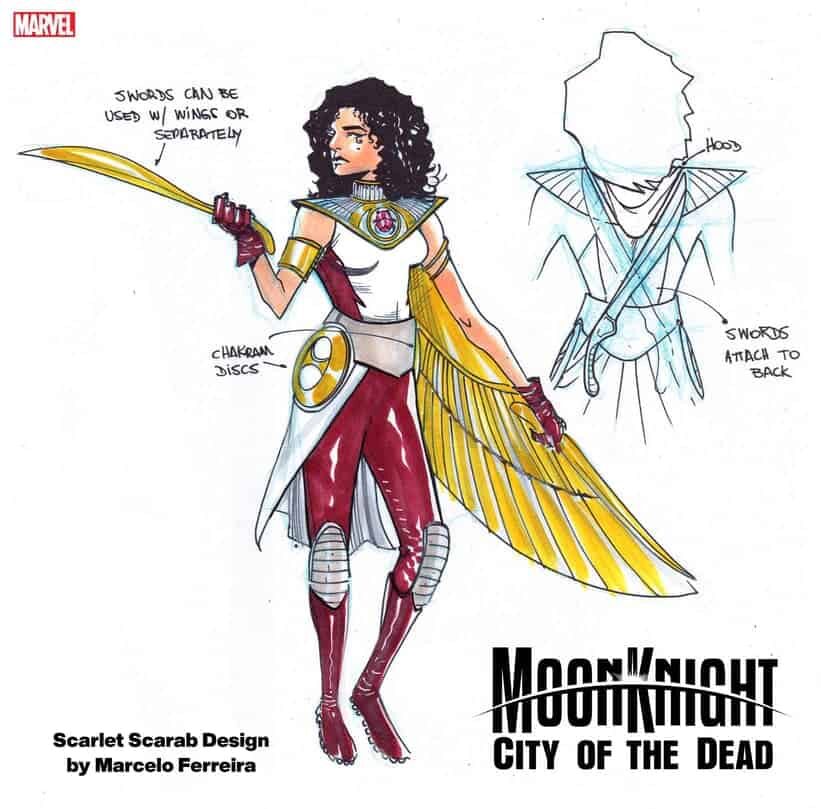 Moon Knight City of the Dead #1 spoilers Scarlet Scarab concept art