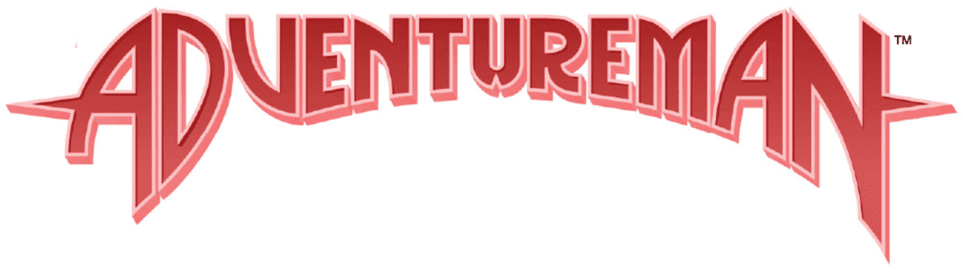 Adventureman logo crimson