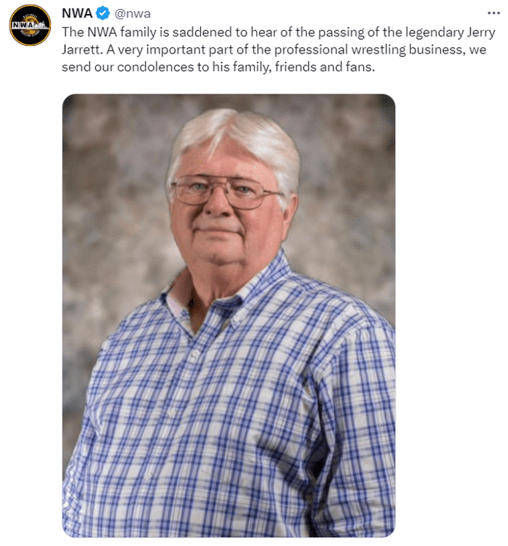 NWA Jerry Jarrett RIP