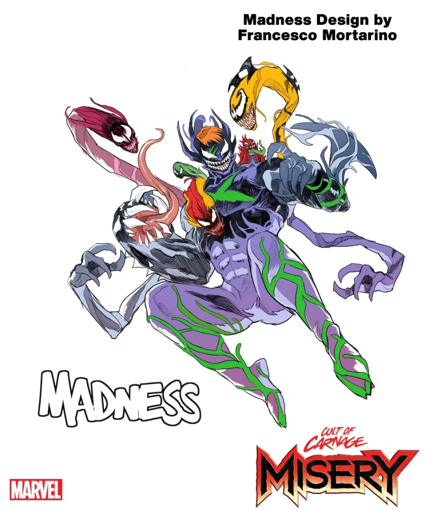 Cult of Carnage Misery #1 spoilers 0-6 Francesco Mortarino Madness Concept Art Design